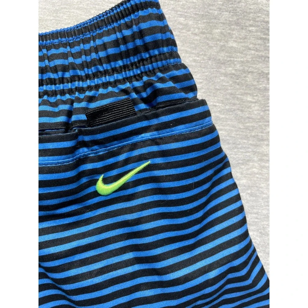 Nike Volley Swim Shorts Mens Large Multi Horizon Striped Swoosh Logo Drawstring